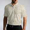 Crayon Flowers Pattern Polo Shirt For Men - Hyperfavor