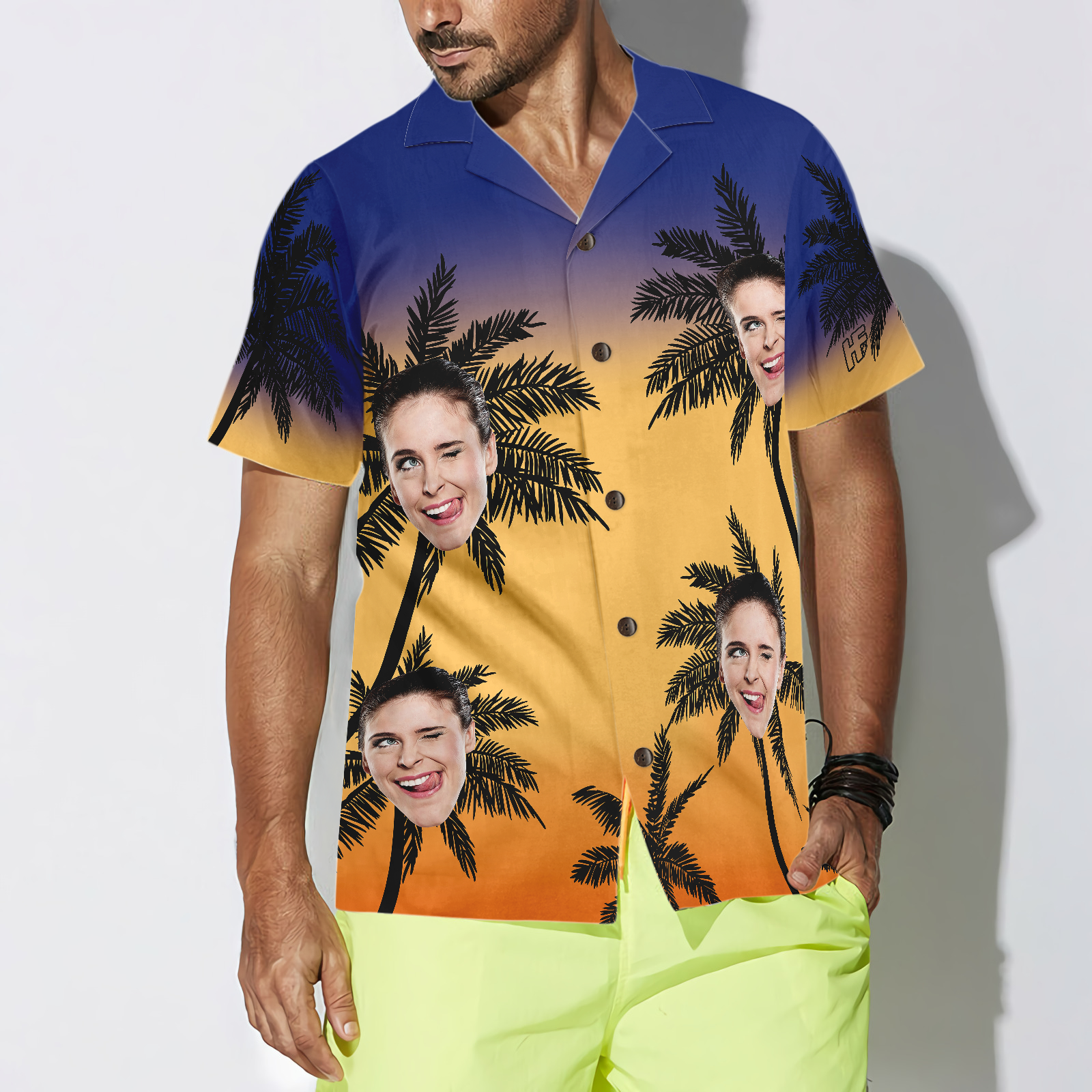 Funny Custom Face 08 Custom Hawaiian Shirt - Hyperfavor