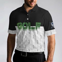 Funny Golfer Seamless Pattern Golf Polo Shirt, Golf Shirt For Men, Best Gift For Golfers - Hyperfavor