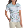 Golf Life In Blue Short Sleeve Women Polo Shirt - Hyperfavor
