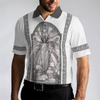 Jesus's Resurrection Egyptian Polo Shirt, Black And White Jesus Polo Shirt, Best Christian Shirt For Men - Hyperfavor