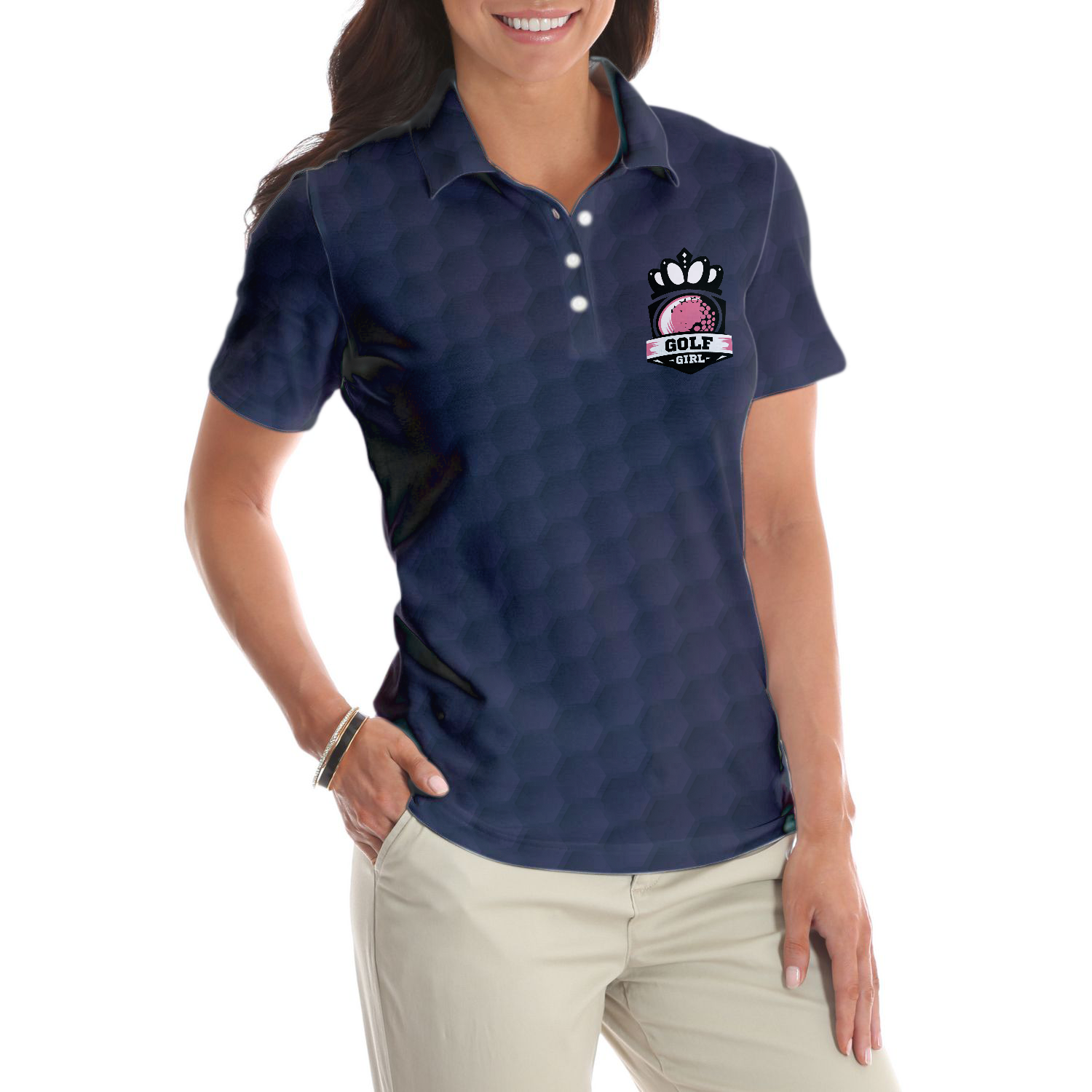 It Takes A Lot Of Balls To Golf Like I Do Golf Short Sleeve Women Polo Shirt - Hyperfavor