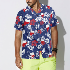 Texas Flag Tropical Seamless Pattern USA Hawaiian Shirt - Hyperfavor