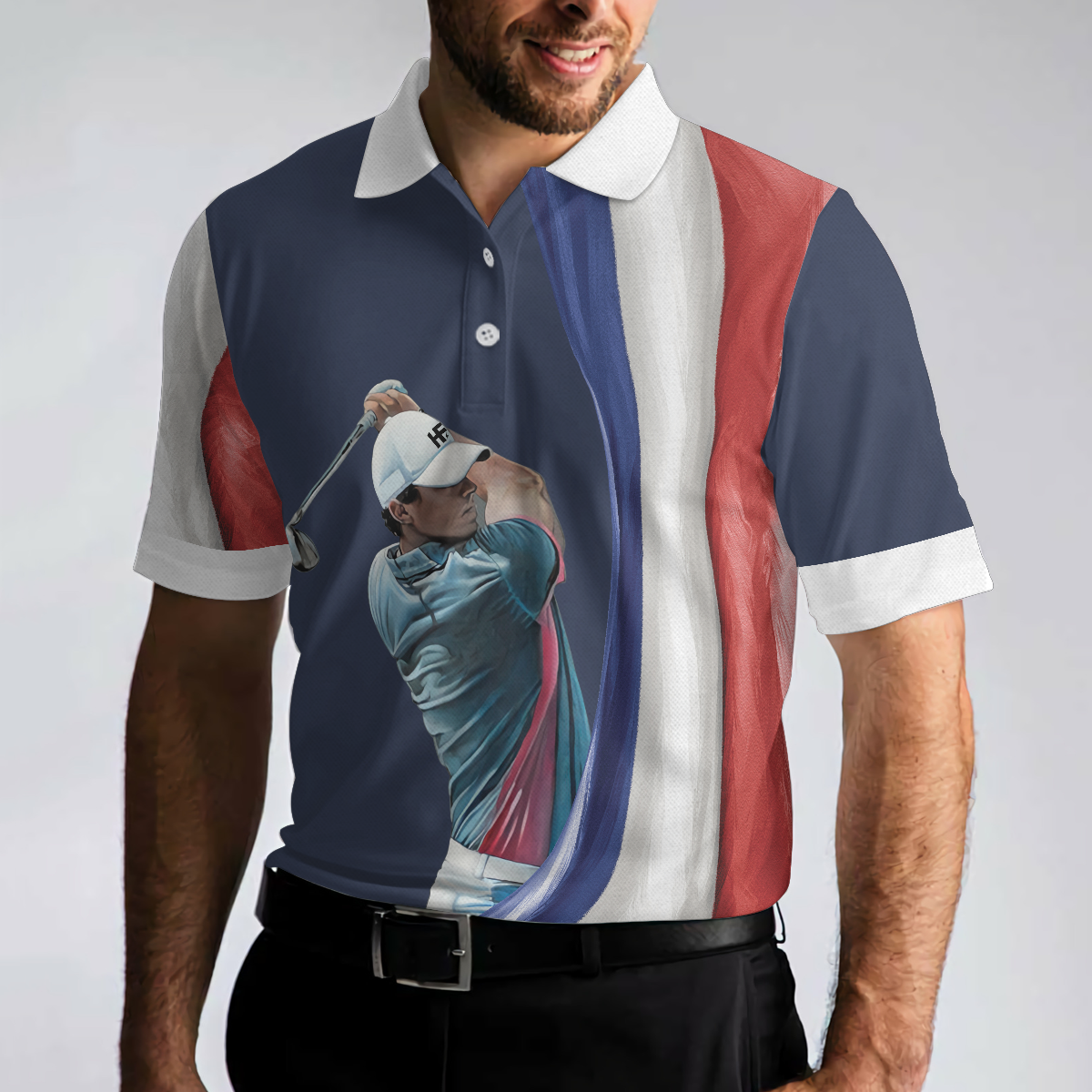 Golf Et Bière, C'est Pourquoi Je Suis Ici Polo Shirt, Golf And Beer France Flag Polo Shirt, French Golf Shirt For Men - Hyperfavor