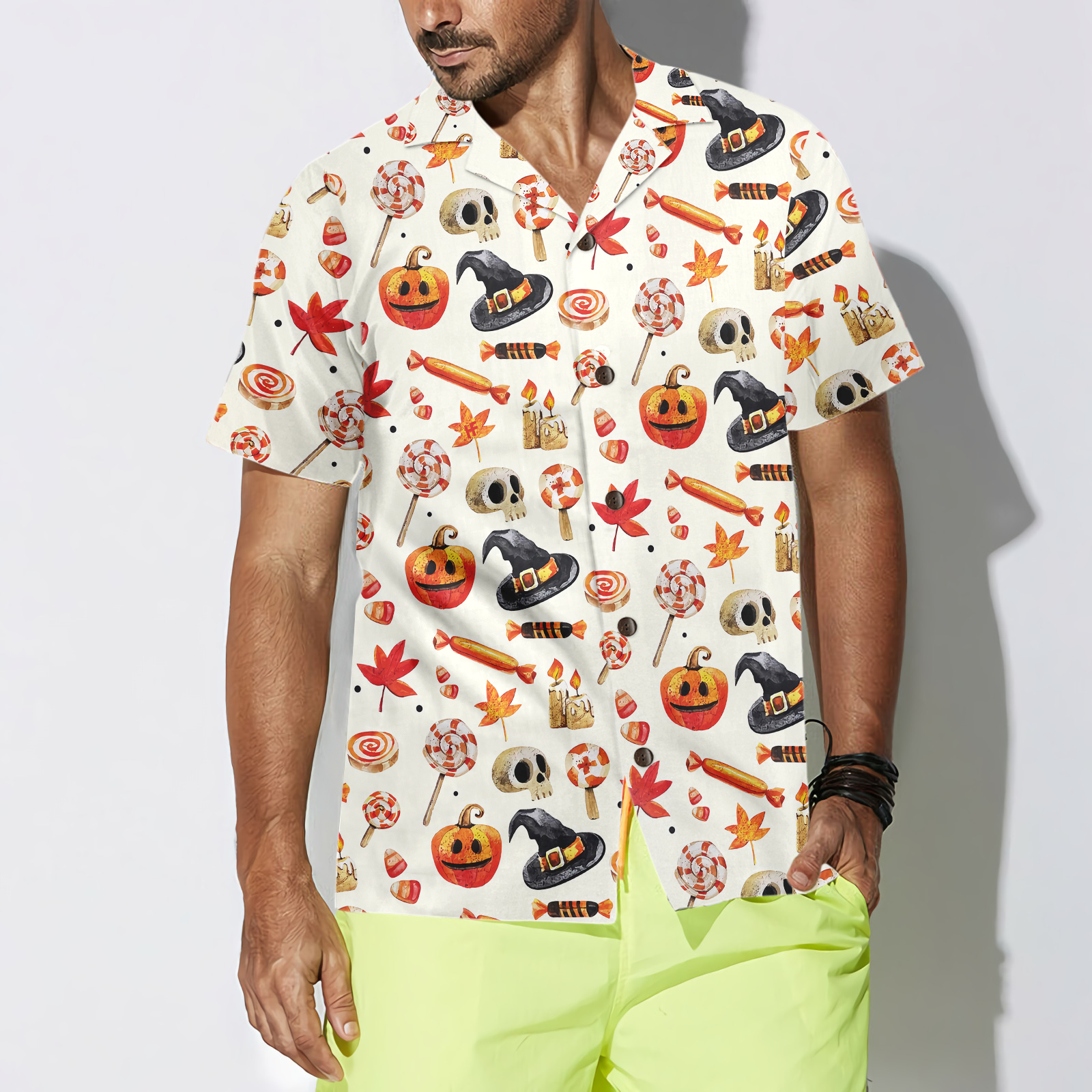 Halloween Art Print Hawaiian Shirt - Hyperfavor