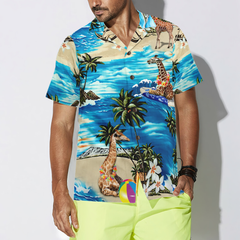 Beach Hawaii Giraffe Hawaiian Shirt - Hyperfavor