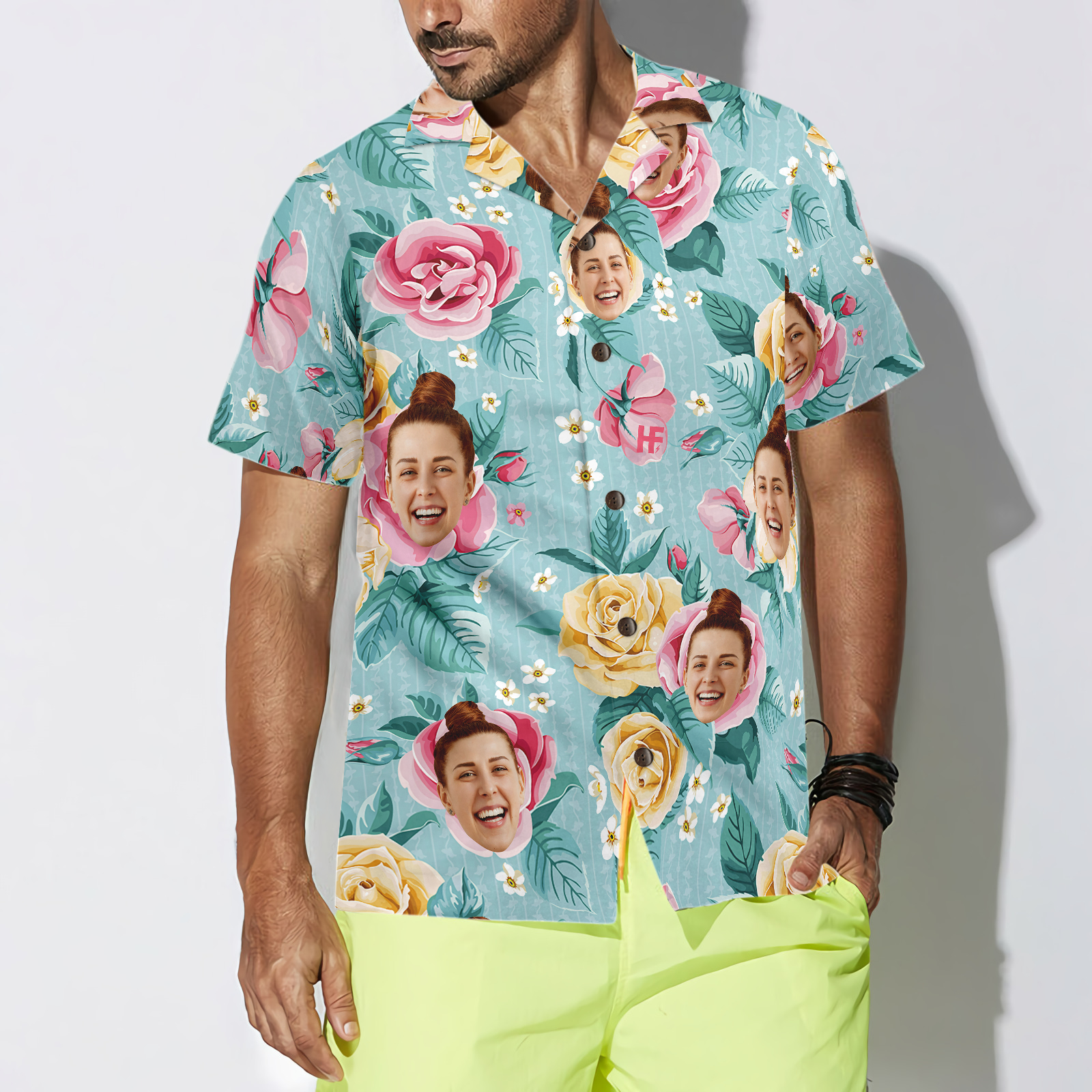 Funny Custom Face 09 Custom Hawaiian Shirt - Hyperfavor