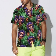 Tropical Millionaire Monkey Hawaiian Shirt - Hyperfavor