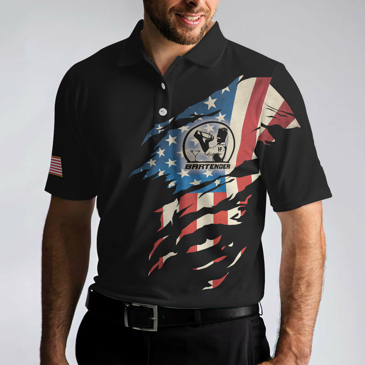 Bartender My Craft Allows Me To Fix Anything Polo Shirt, Ripped American Flag Polo Shirt, Best Bartender Shirt For Men - Hyperfavor