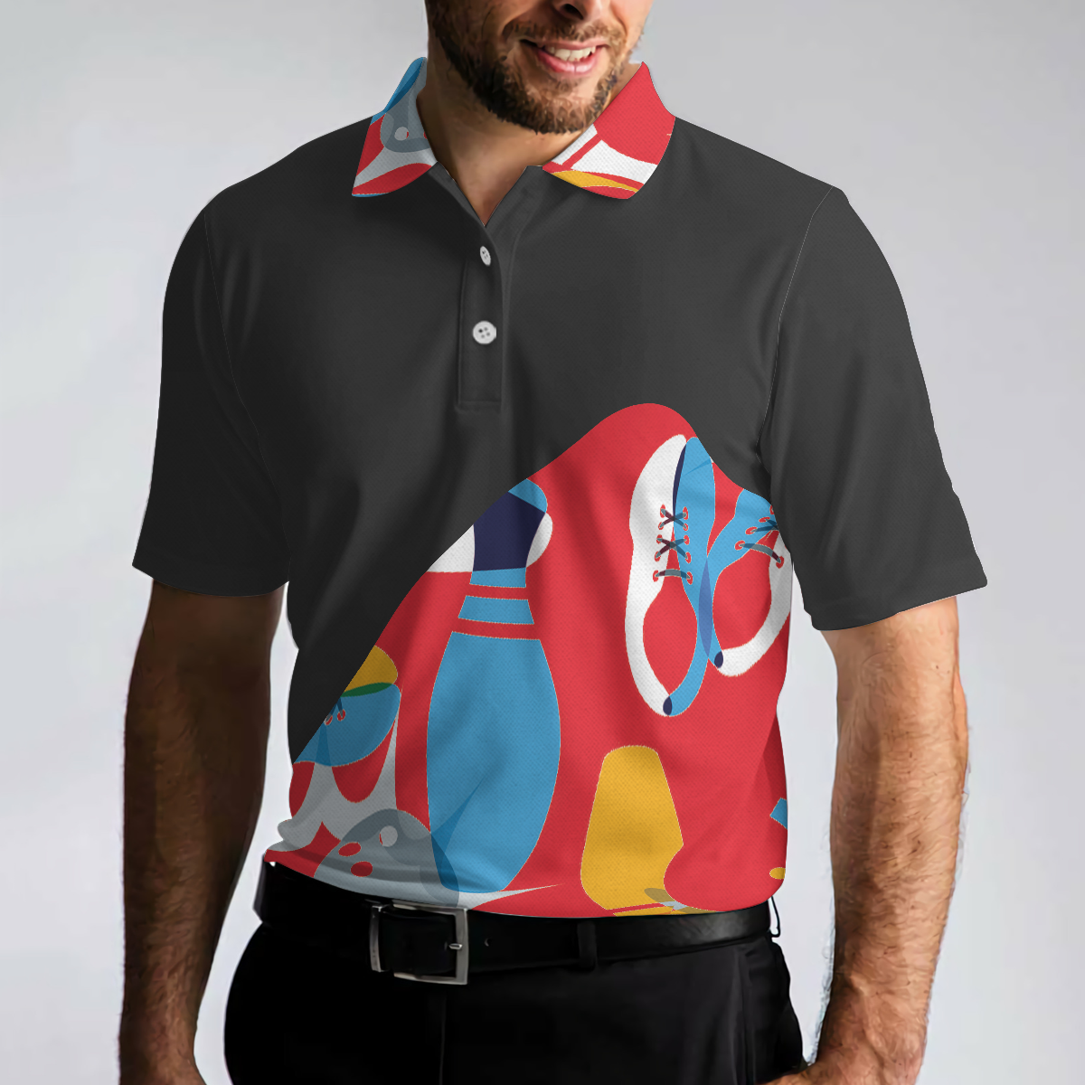 Life Is Like A Bowling Ball Polo Shirt, Colorful tenpin Bowling Shirt For Men, Gift Idea For Bowling Lovers - Hyperfavor