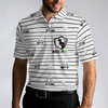 Golf Equipment Stripe Line Polo Shirt, Black And White Golfing Polo Shirt, Best Golf Shirt For Men - Hyperfavor