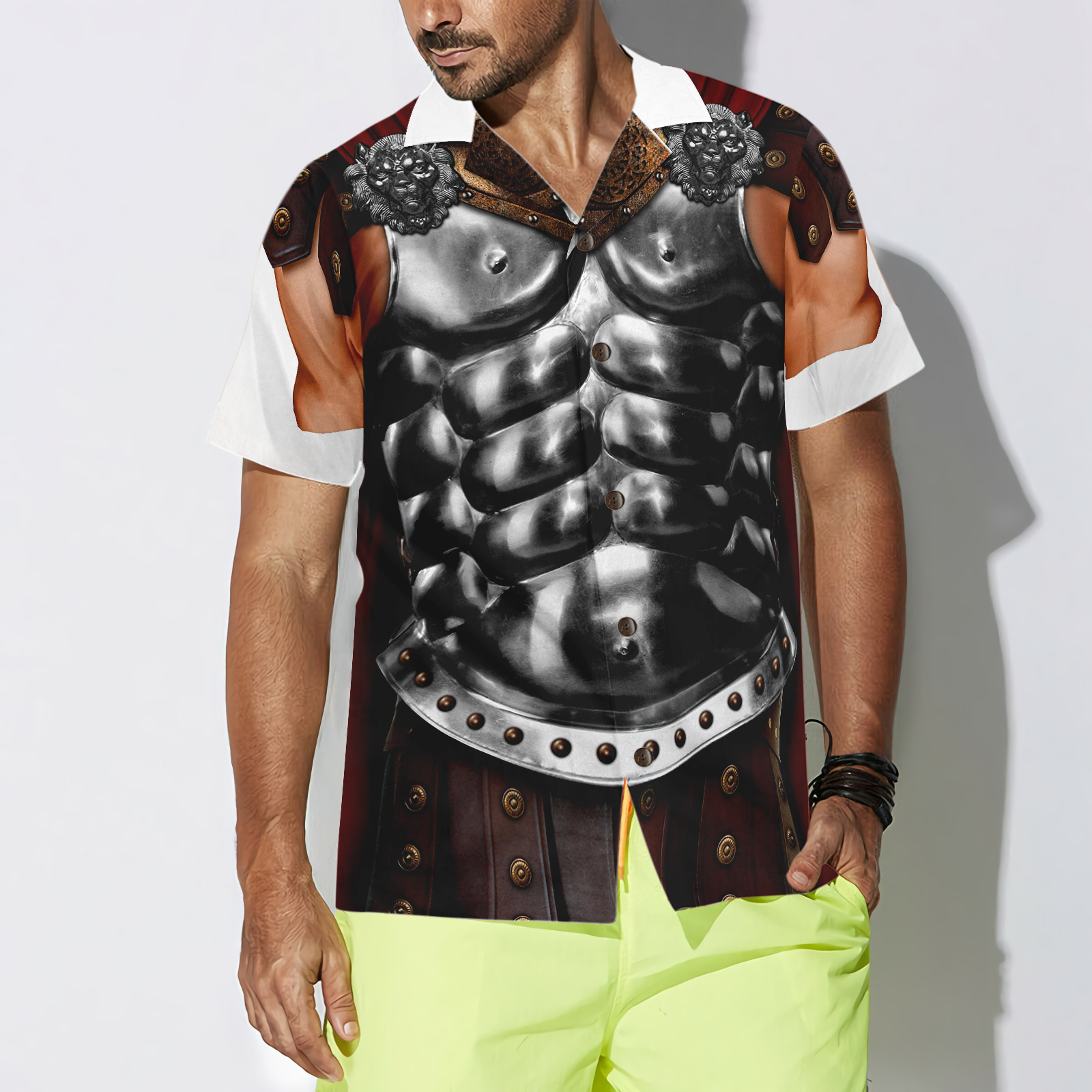 Halloween Gladiator Costume Shirt Hawaiian Shirt - Hyperfavor