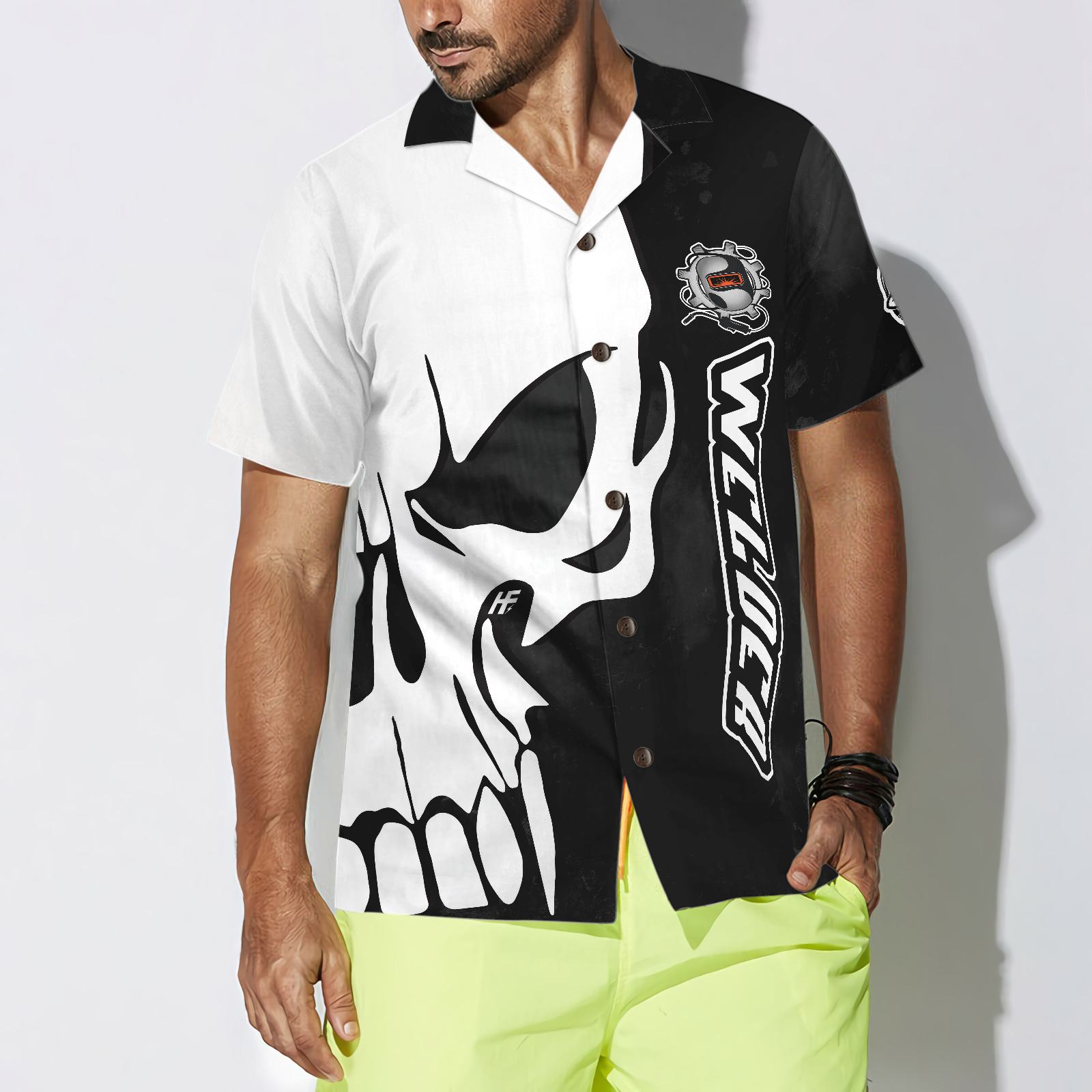 Welder Skull Hawaiian Shirt - Hyperfavor