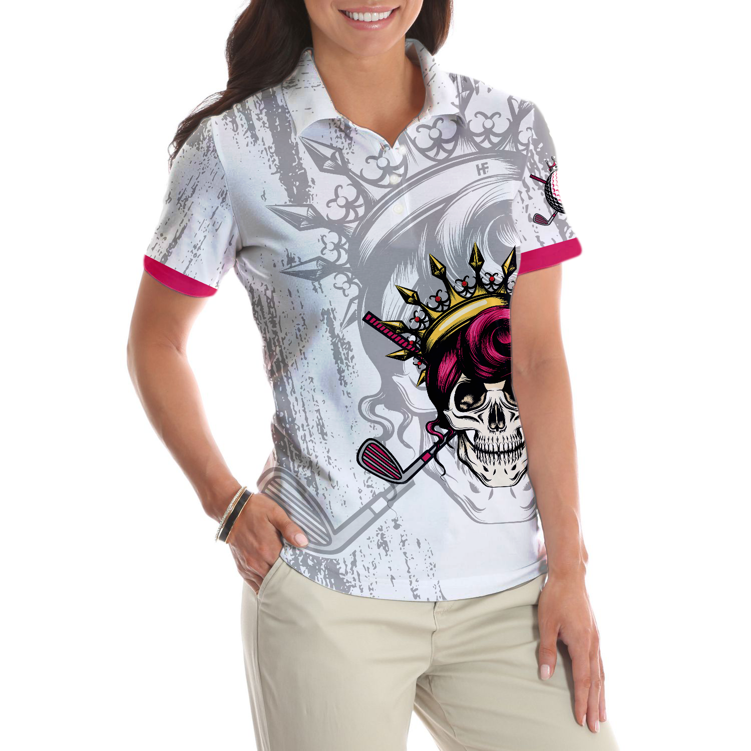 I'm The Queen Of The Course Short Sleeve Women Polo Shirt - Hyperfavor