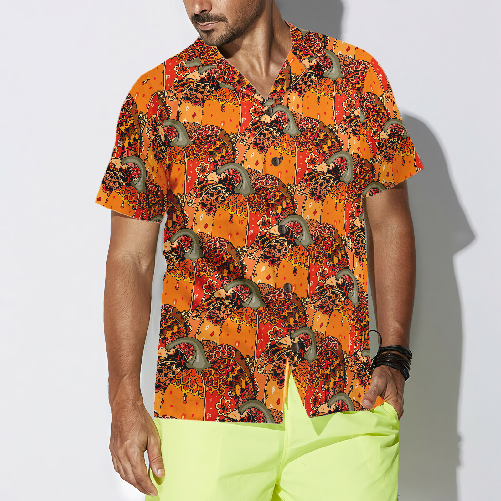 Thanksgiving Festive Pumkin Hawaiian Shirt - Hyperfavor