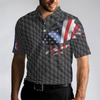 Bowling Pin American Flag Polo Shirt, Black Ten Pin Bowling Polo Shirt, Bowling Gift Idea For Bowlers - Hyperfavor