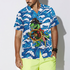 Pirate Dinosaur Hawaiian Shirt - Hyperfavor