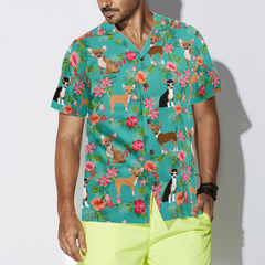 Hibiscus Floral Chihuahua Shirt For Men Hawaiian Shirt - Hyperfavor