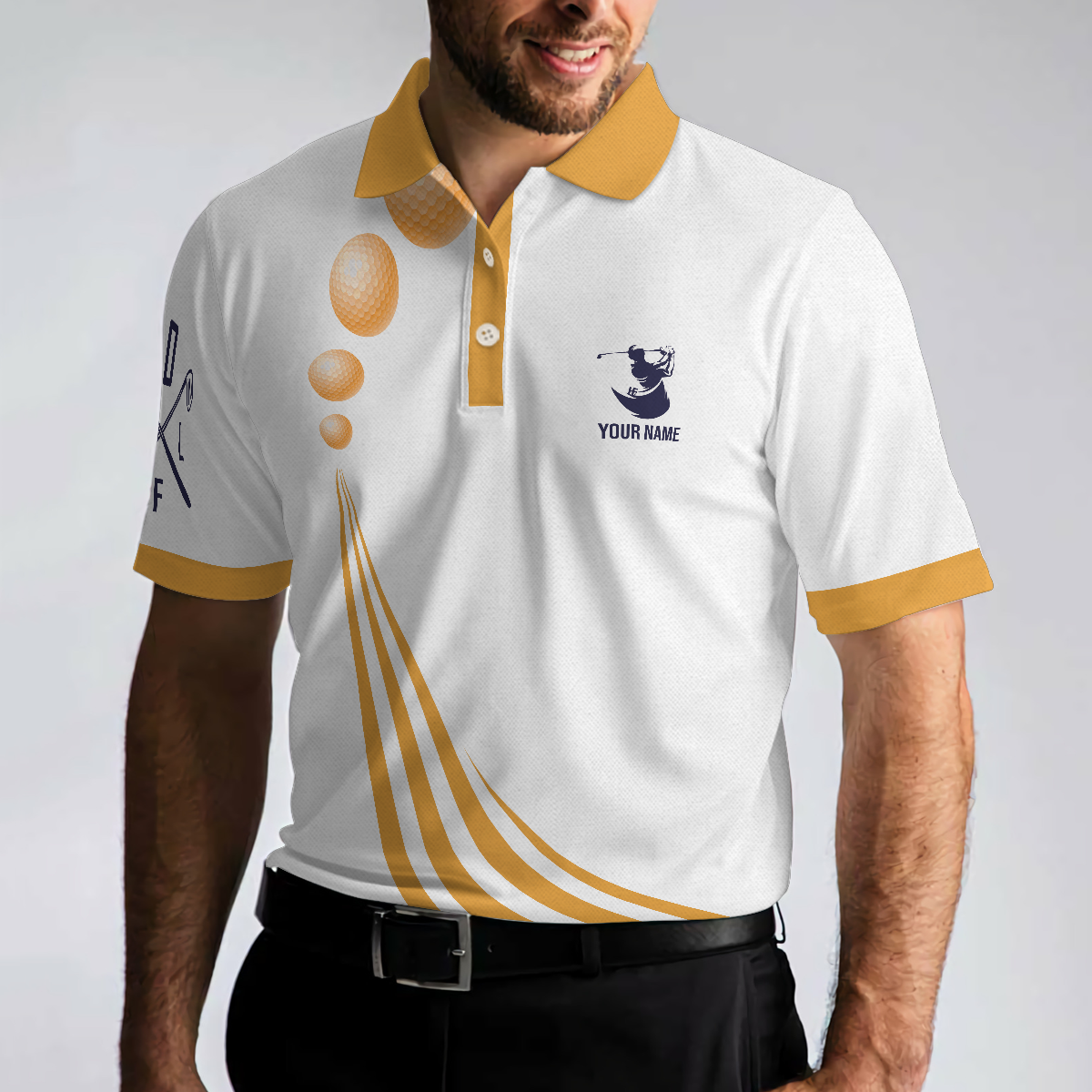 My Stick Is Bigger Than Yours Polo Shirt, Funny Golf Shirt For Golfers, Best Gift Idea For Male Players - Hyperfavor