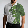 Golf Ripped Clubs & Course American Golfer Polo Shirt, Green American Flag Polo Shirt, Patriotic Golf Shirt For Men - Hyperfavor