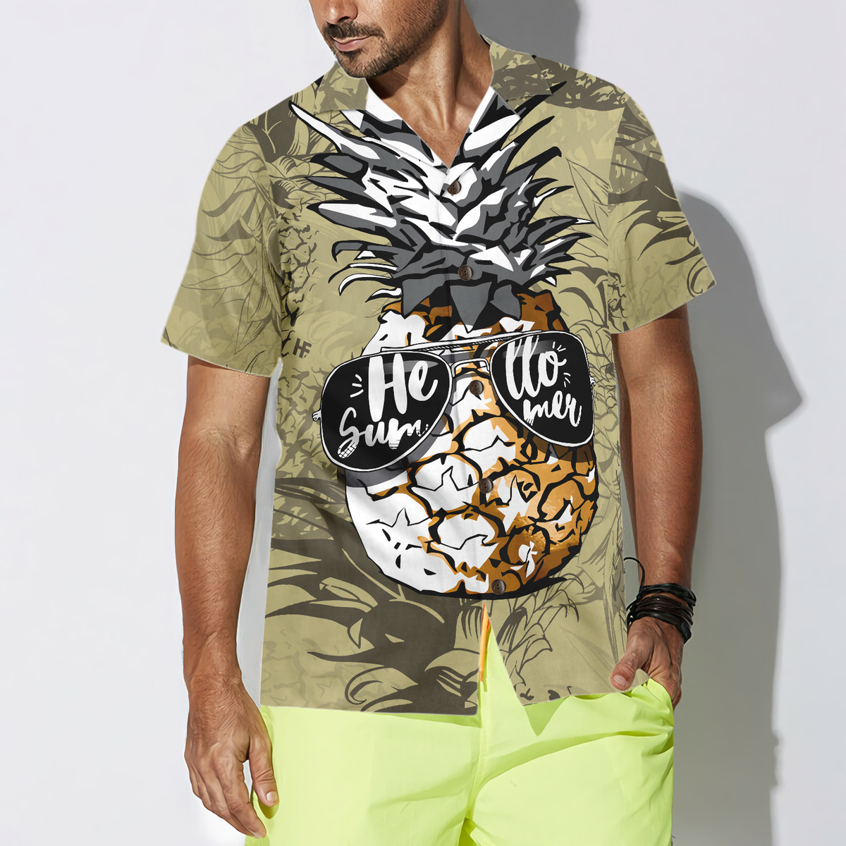 Pineapple Hello Summer Hawaiian Shirt - Hyperfavor