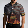 US Army Veteran And Flame Polo Shirt, American Flag Veteran Shirt For Retired Veterans, Flame Veteran Shirt - Hyperfavor