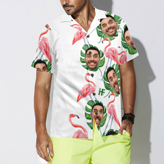 Funny Custom Face Flamingo 01 Custom Hawaiian Shirt - Hyperfavor