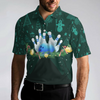 Christmas Wreath with Bowling Mens Polo Shirts - Hyperfavor
