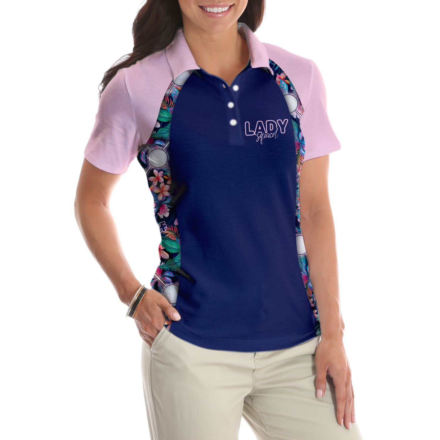 Hawaiian Dream And Golf Short Sleeve Women Polo Shirt - Hyperfavor