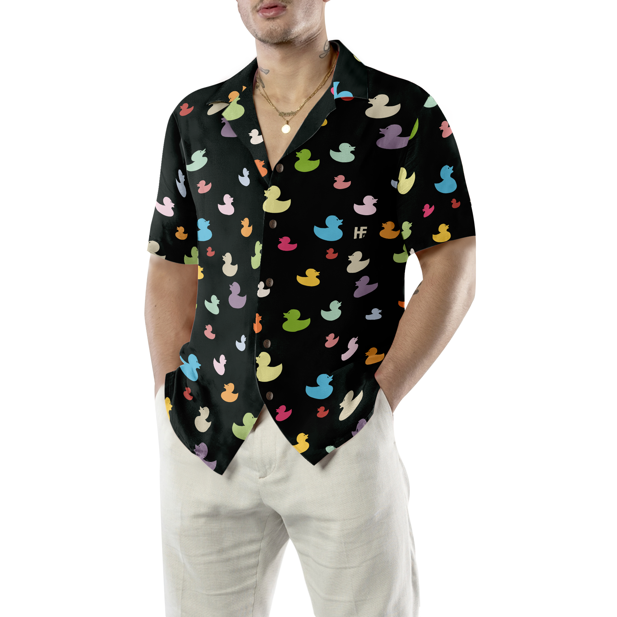 Colorful Ducks Hawaiian Shirt - Hyperfavor