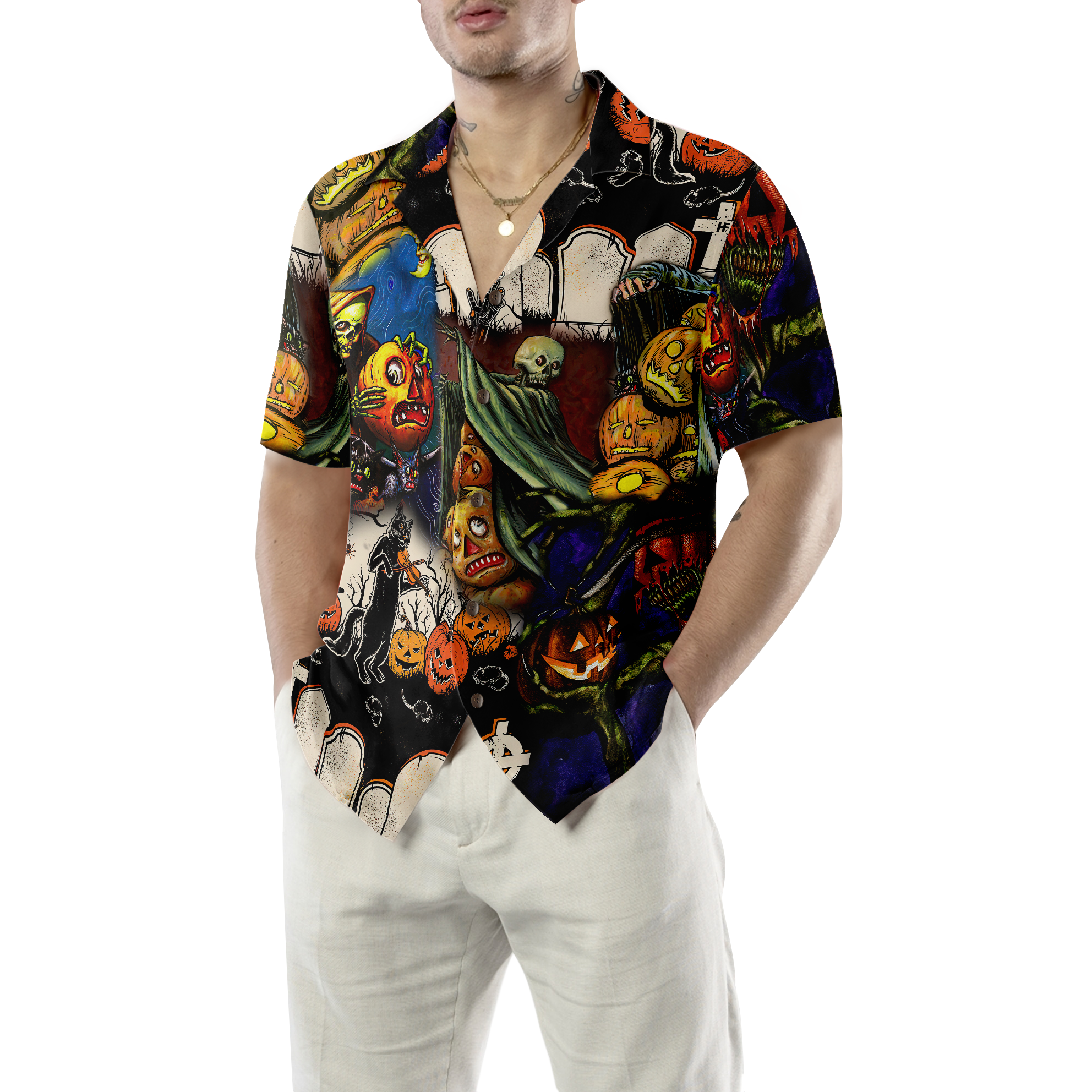 Pumpkin Night Is Coming Hawaiian Shirt - Hyperfavor