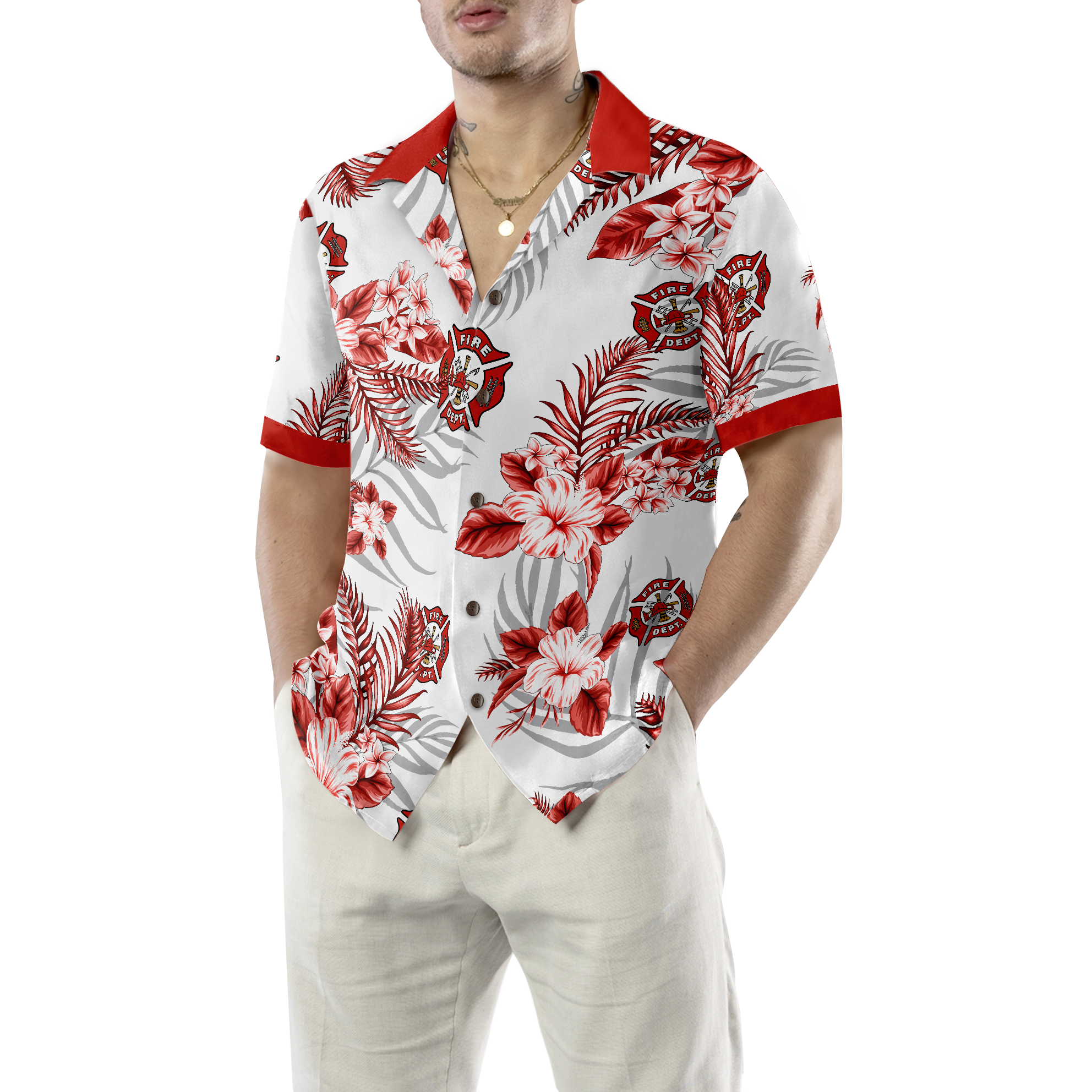 I Am A Firefighter Hawaiian Shirt - Hyperfavor