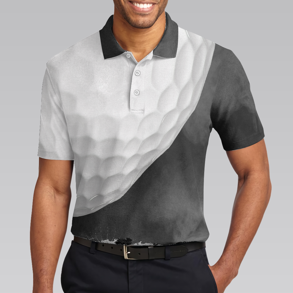 Golf Ball And Smoke Background Golf Polo Shirt, Smoke Golf Player Polo Shirt, Best Golf Shirt For Men - Hyperfavor