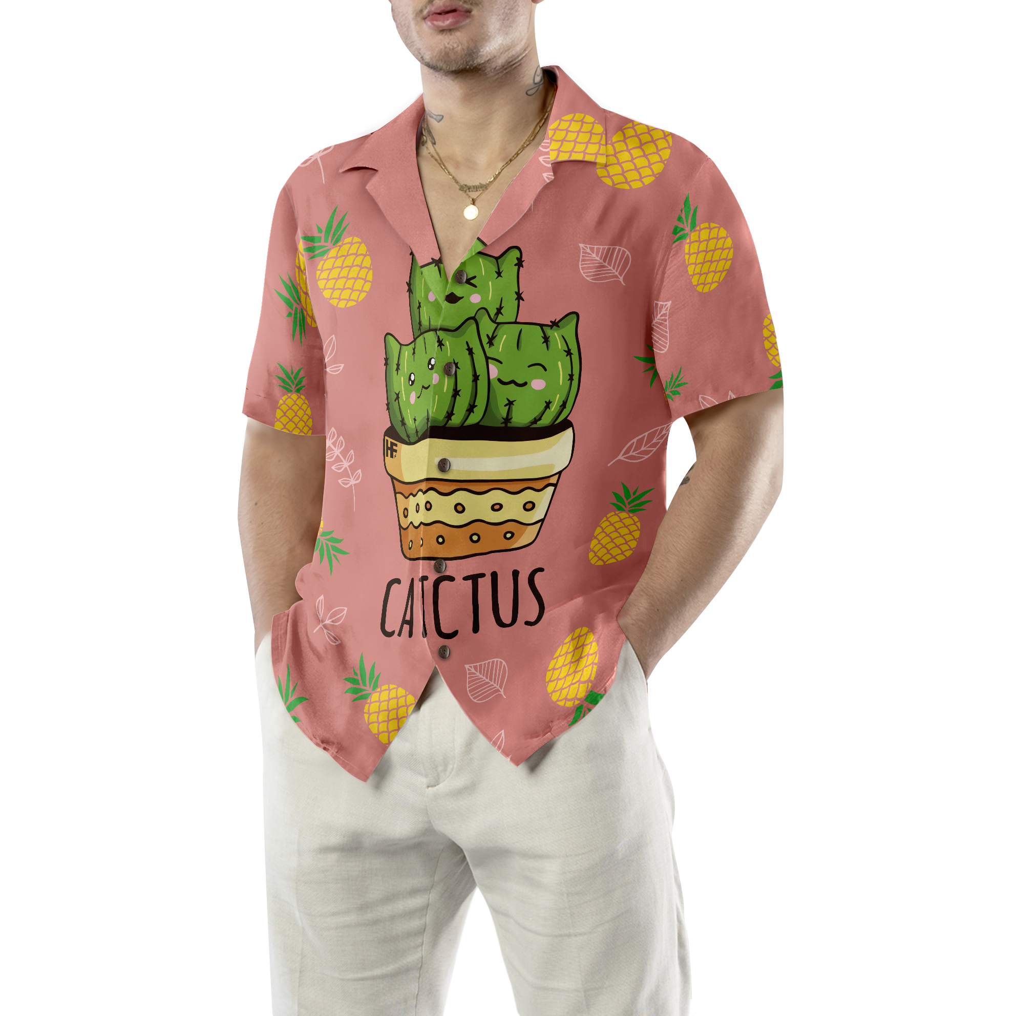 Cactus & Pineapple Hawaiian Shirt - Hyperfavor