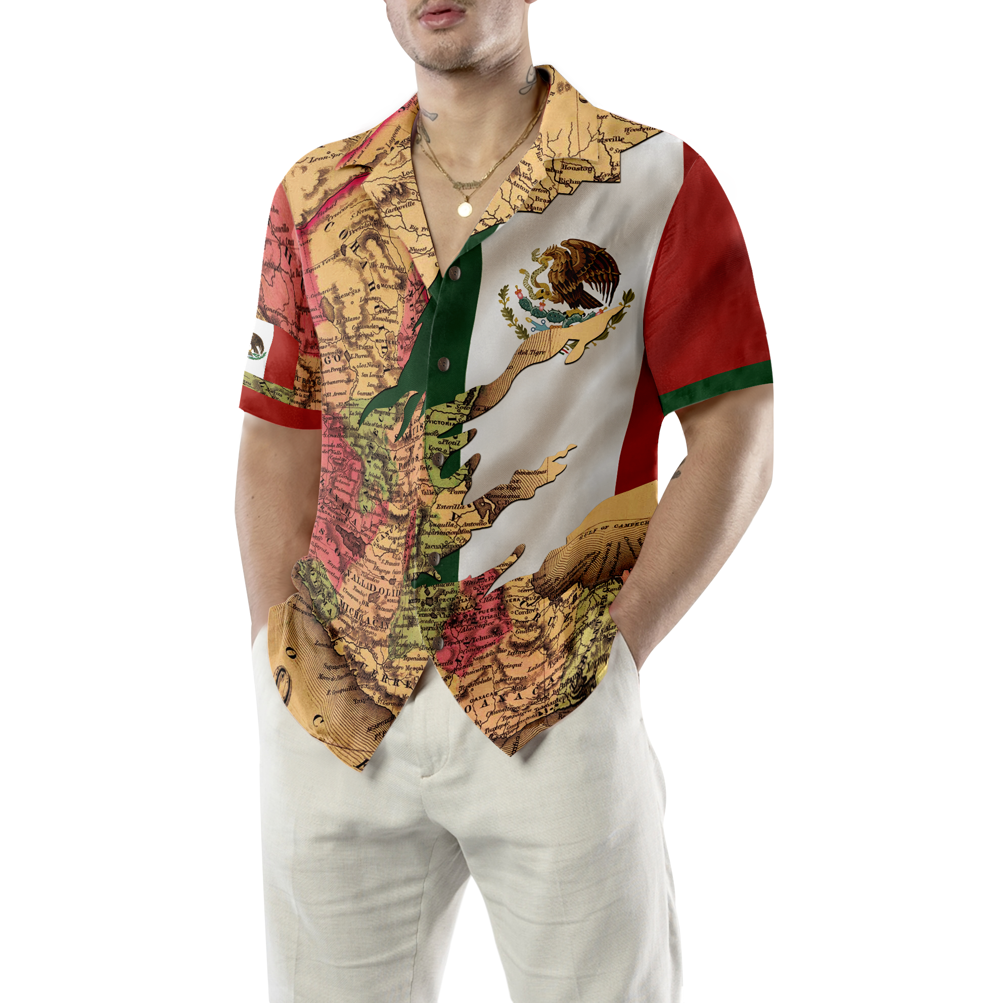 Mexico Map Flag Proud Hawaiian Shirt - Hyperfavor