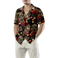 Casino Skull Colorful Hawaiian Shirt - Hyperfavor