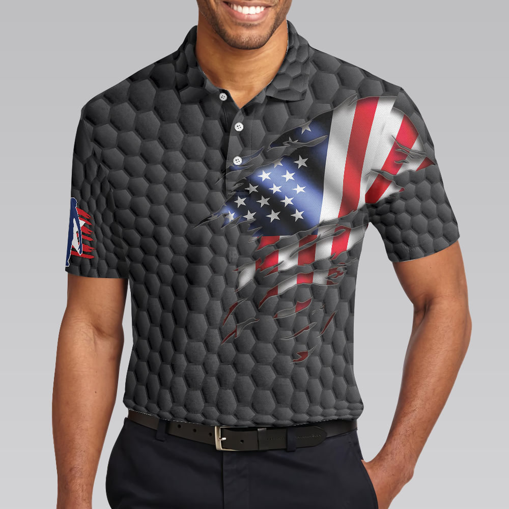 Bowling Pin American Flag Polo Shirt, Black Ten Pin Bowling Polo Shirt, Bowling Gift Idea For Bowlers - Hyperfavor