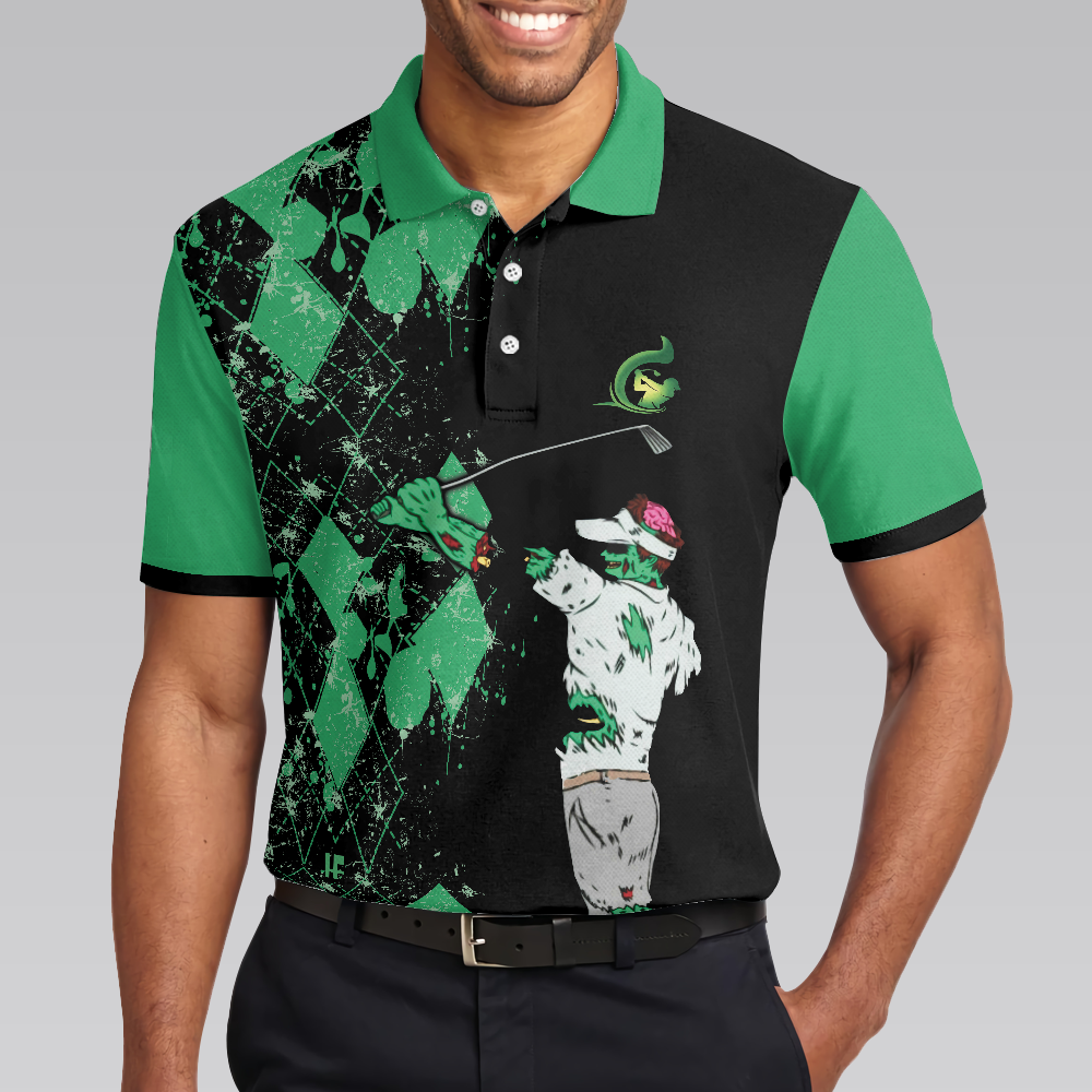 Today's Forecast For Zombie Golfer Golf Polo Shirt, Smart Golf Shirt For Men - Hyperfavor