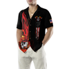 Firefighter Skull Flame Black American Flag Hawaiian Shirt, Fire Dept Logo Firefighter Hawaiian Shirt For Men - Hyperfavor