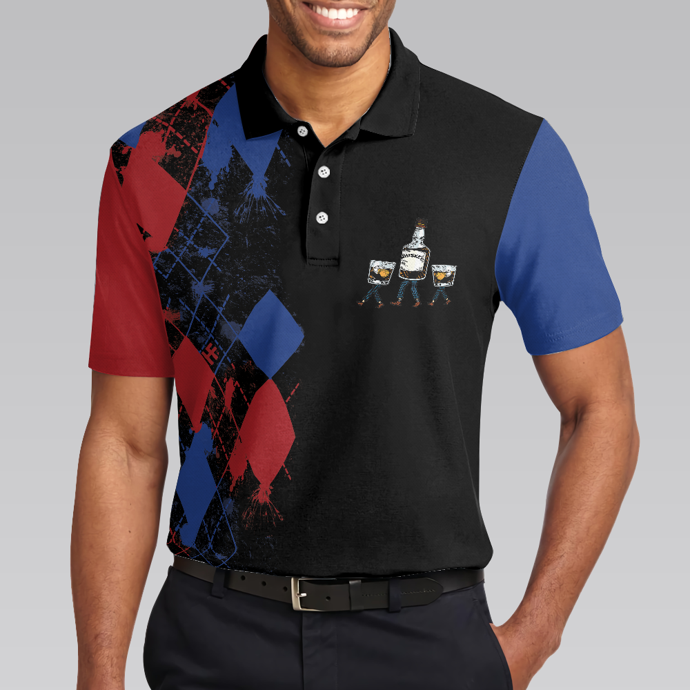 Bowling If I'm Drunk Polo Shirt, Argyle Pattern Polo Shirt Design, Funny Bowling Shirt For Male Players - Hyperfavor