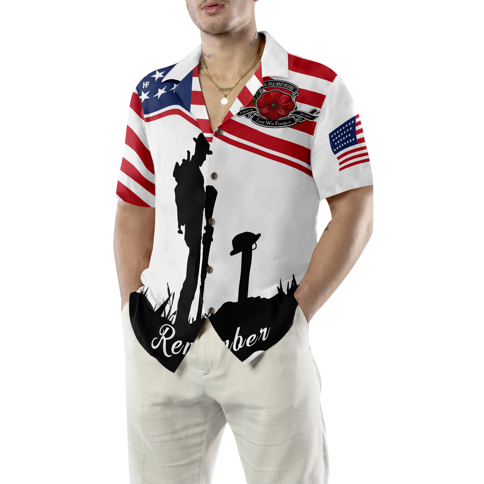 Lest We Forget Veteran Shirt Hawaiian Shirt - Hyperfavor