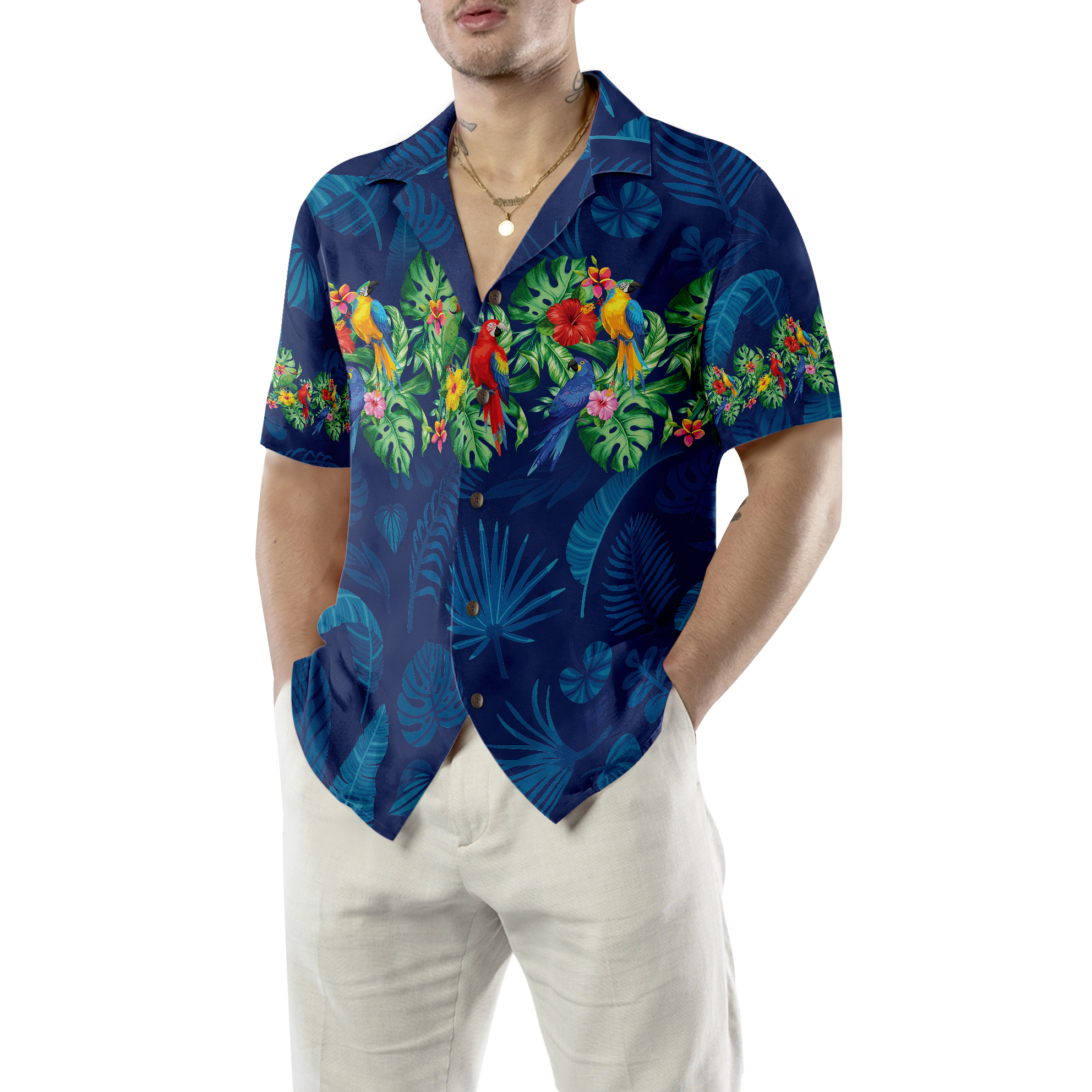 Parrot Aloha Shirt For Men Hawaiian Shirt - Hyperfavor