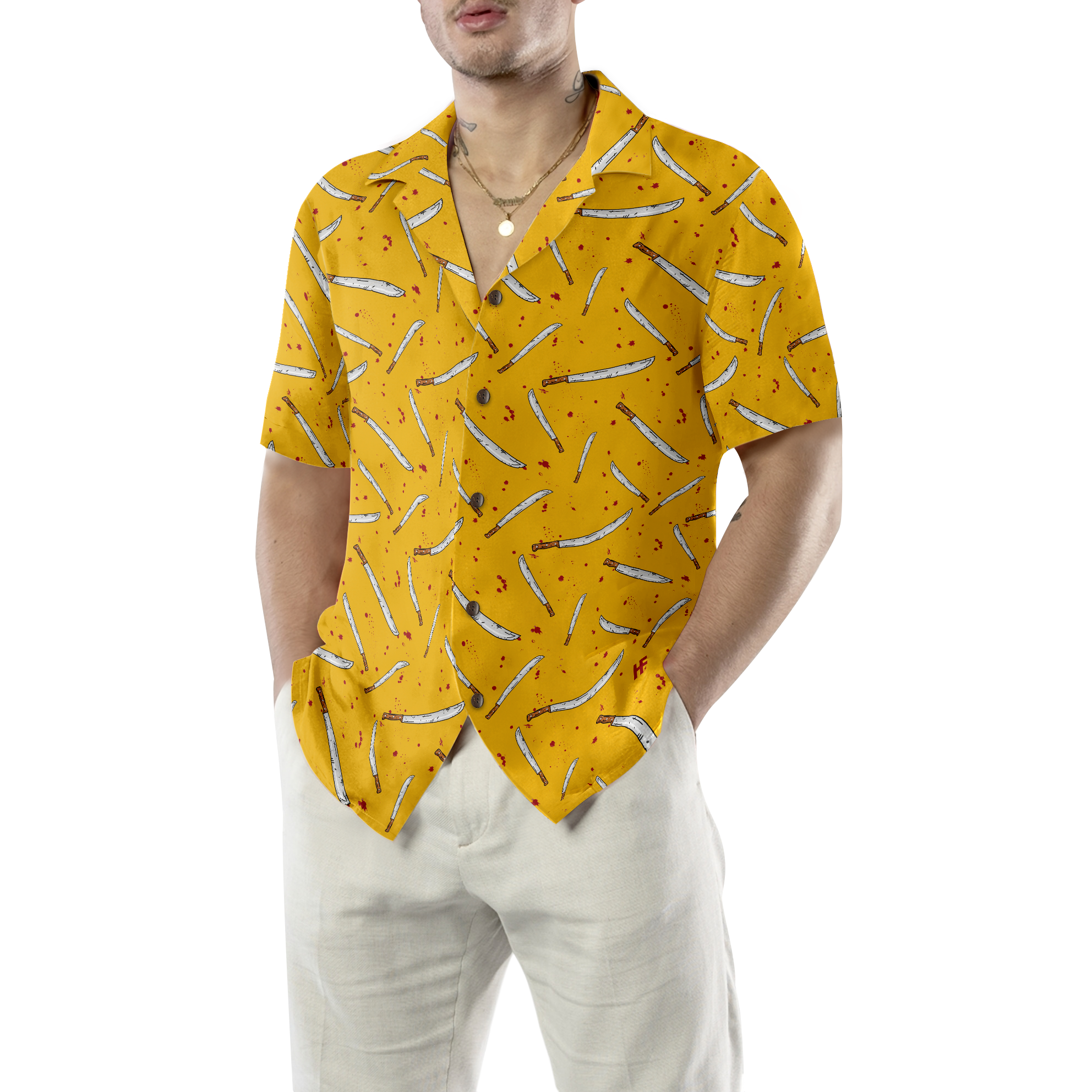 Bloody Halloween Night Hawaiian Shirt - Hyperfavor