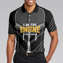 I Am The Engine Cycling Polo Shirt, Skeleton Cyclist Polo Shirt, Best Cycling Shirt For Men - Hyperfavor