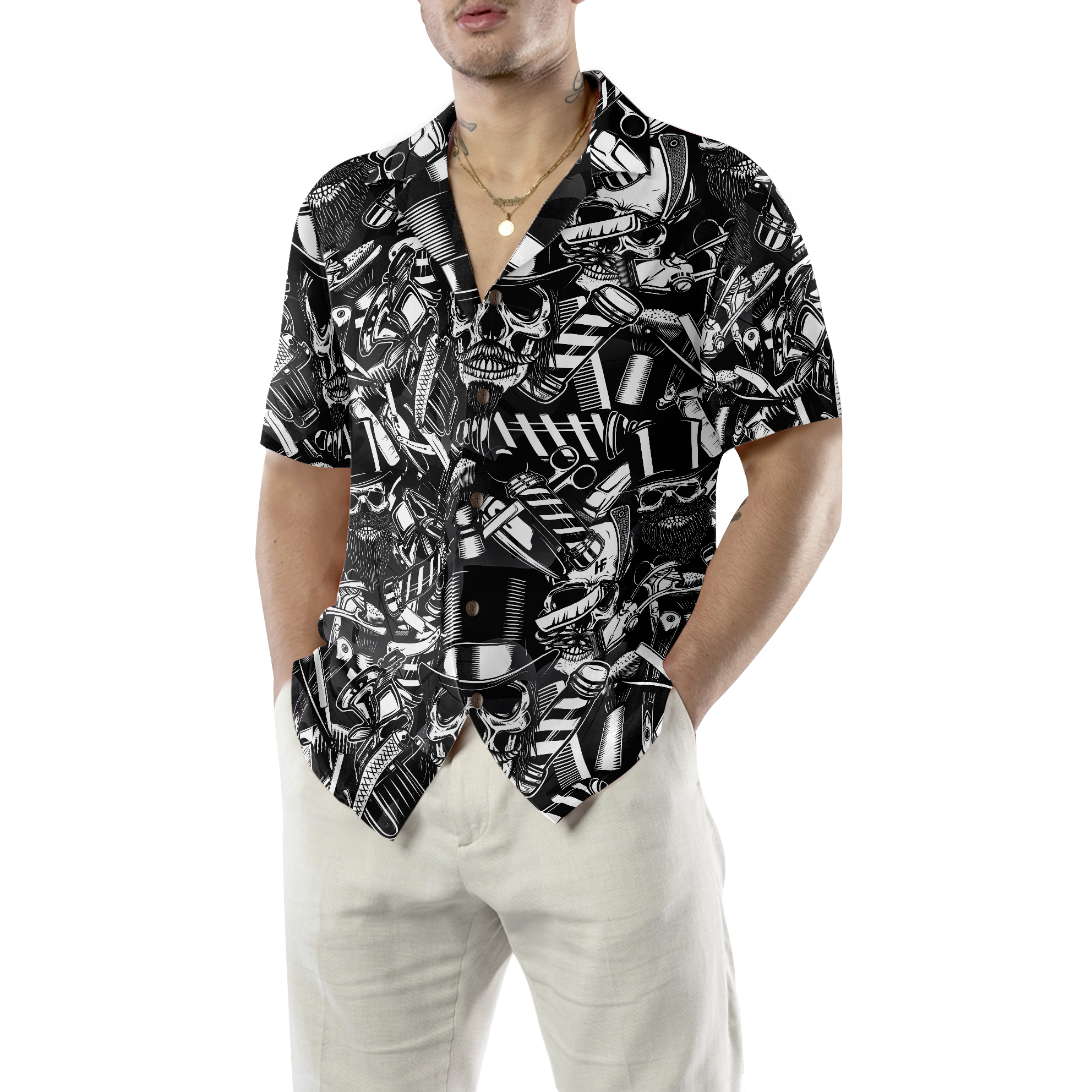 Barbershop Hawaiian Shirt - Hyperfavor