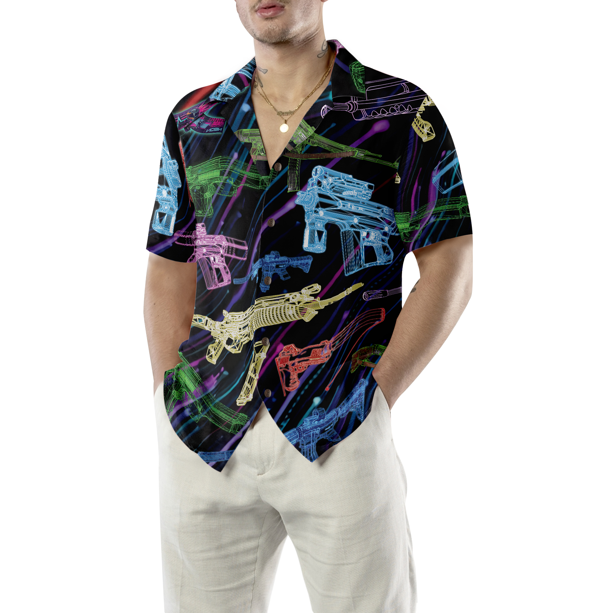 The Battle Is Calling Gun Hawaiian Shirt - Hyperfavor