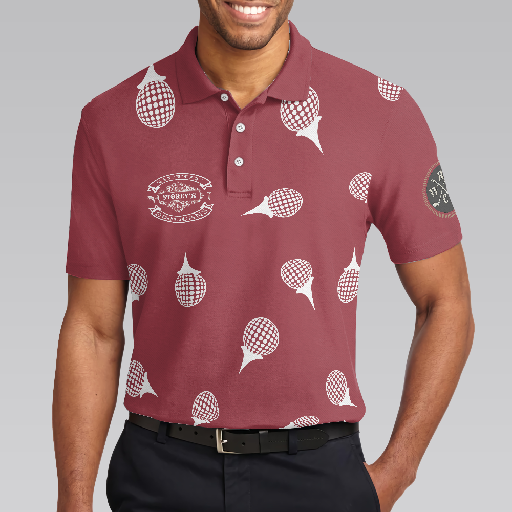 Filthy Personalized Red and White Golf Polo Shirt - Hyperfavor