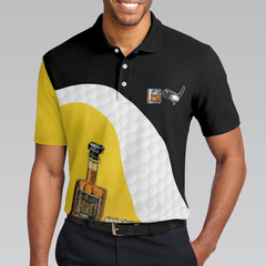 Happiness Is An Old Man With A Whiskey And A Golf Club Polo Shirt, Best Golf Shirt For Men - Hyperfavor