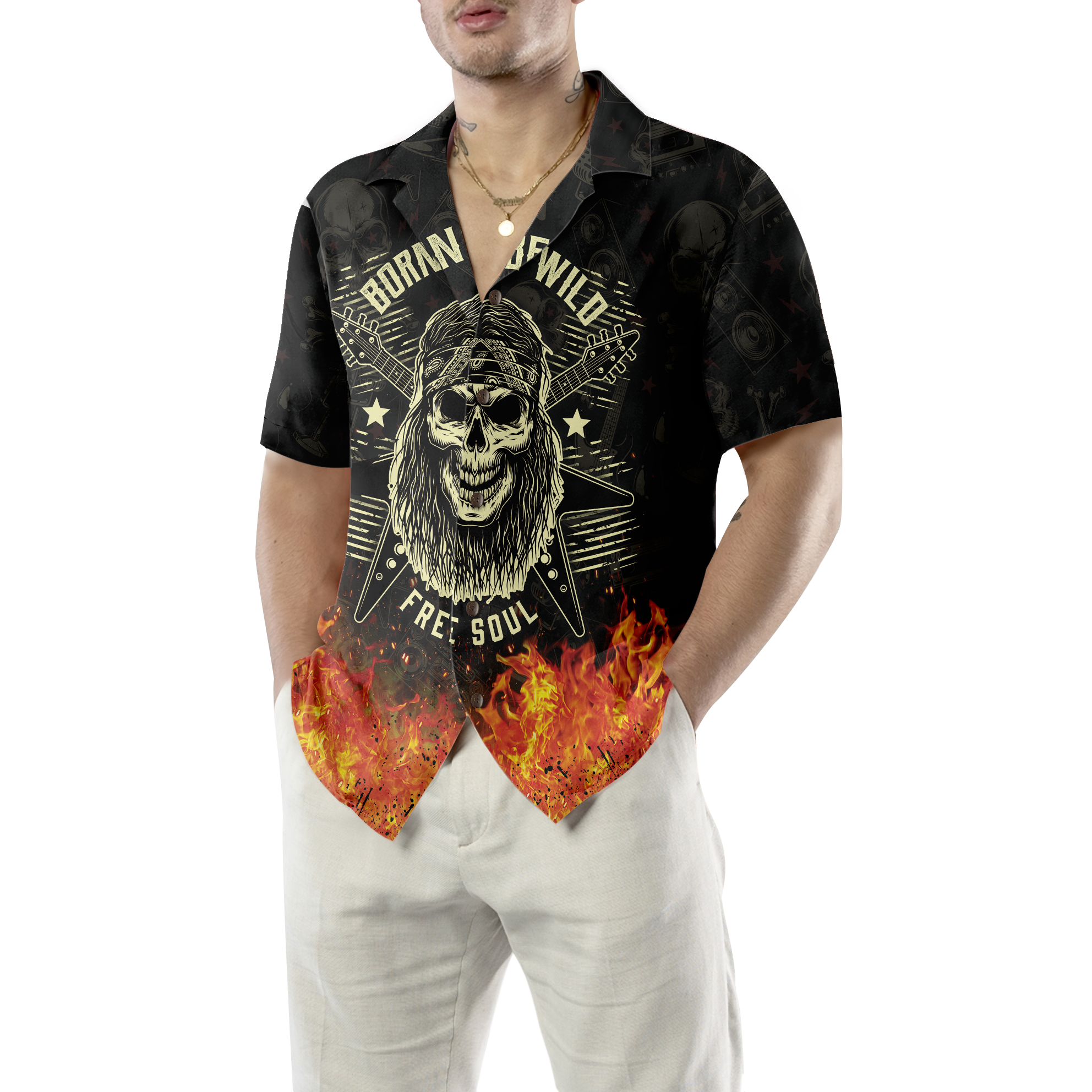 Guitar Born To Be Wild V2 Hawaiian Shirt - Hyperfavor