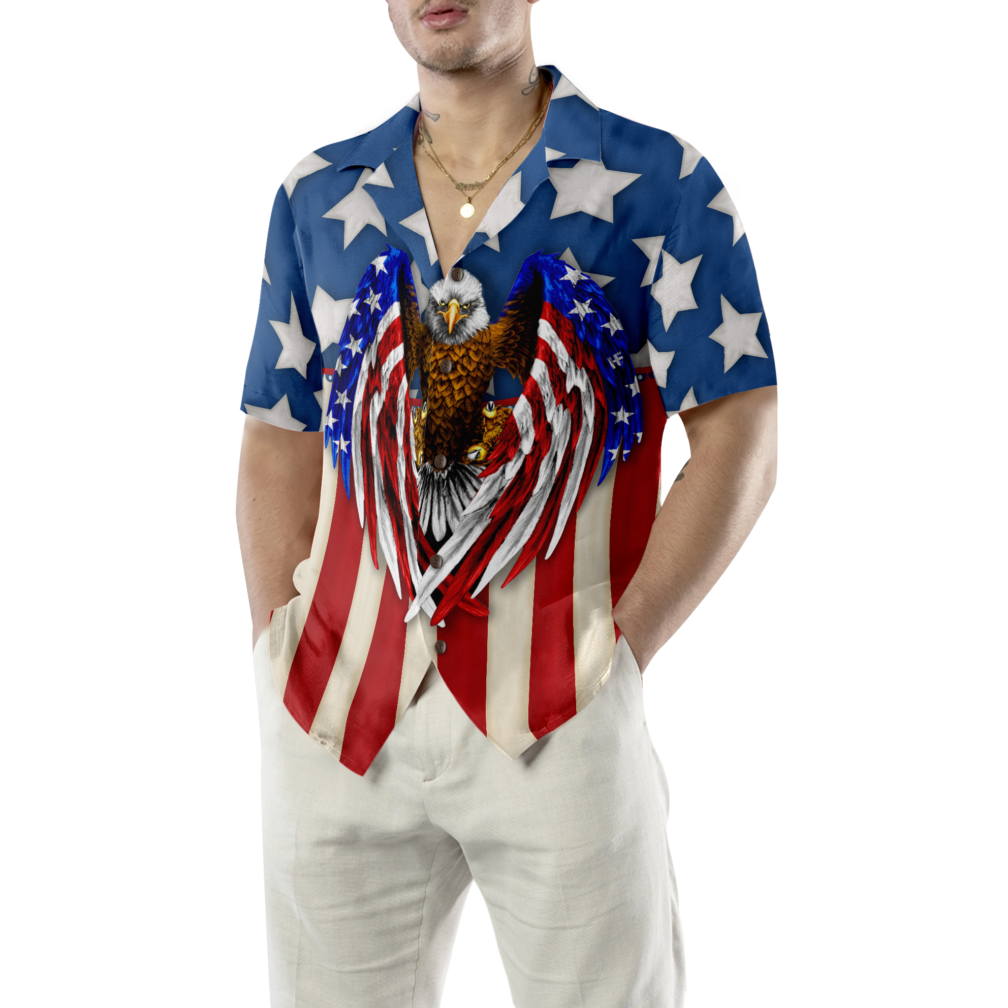 Land Of The Free Because Of The Brave Hawaiian Shirt - Hyperfavor